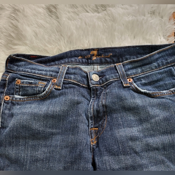 7 For All Mankind by Jerome Dahan Boot Cut Jeans in Dark Wash Size 27 - Picture 11 of 13